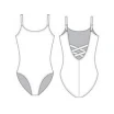 Capezio BD101, baletný dres W/X cross straps Capezio BD101, baletný dres W/X cross straps