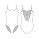 Capezio baletný dres W/X cross straps