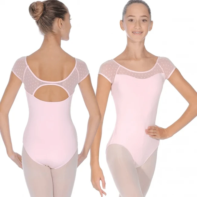 Capezio swiss dot keyhole back, detský dres Capezio swiss dot keyhole back, detský dres