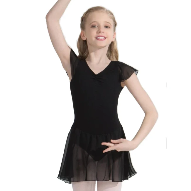 Capezio flutter sleeve dress, dres so sukničkou Capezio flutter sleeve dress, dres so sukničkou