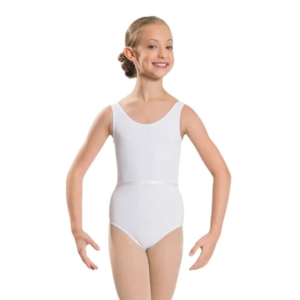 Capezio detský baletný dres s opaskom na hrubé ramienka