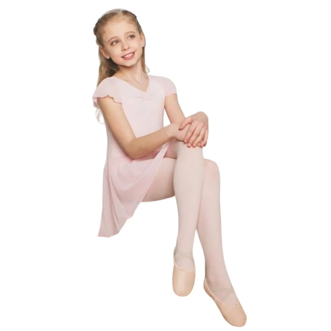 Capezio flutter sleeve dress, dres so sukničkou Capezio flutter sleeve dress, dres so sukničkou