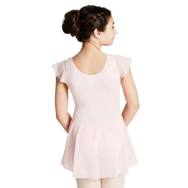 Capezio flutter sleeve dress, dres so sukničkou Capezio flutter sleeve dress, dres so sukničkou