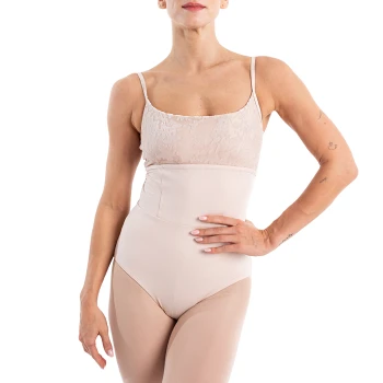 Capezio Elsa, dámsky dres na tenké ramienka - Krištáľovo sivá Capezio