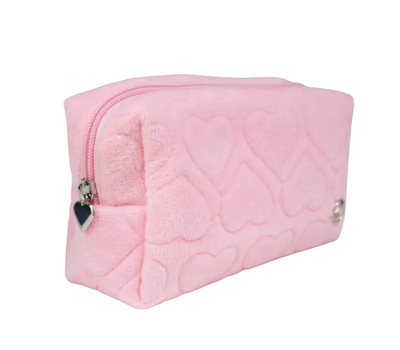 Capezio, srdiečková kozmetická taška - Ružová- pink