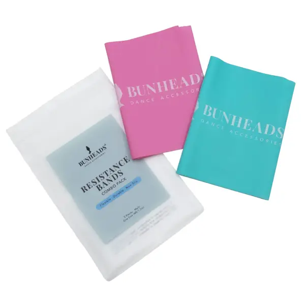 Capezio Bunheads 2 odporové pásy na cvičenie v jednom balení Capezio Bunheads 2 odporové pásy na cvičenie v jednom balení