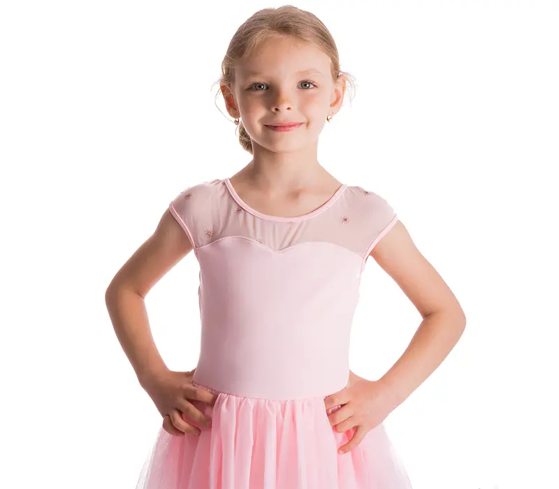 Bloch Dutchess, detský dres s tutu sukničkou - Ružová candy