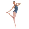 Bloch Cassia Floral leotard, dámsky dres s vyšívanou sieťovinou na chrbáte - Sivá Bloch Bloch Cassia Floral leotard, dámsky dres s vyšívanou sieťovinou na chrbáte - Sivá Bloch