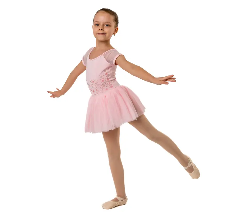 Bloch Dora, detský dres s tutu sukničkou - Ružová candy Bloch