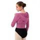 Bloch Cropped Knit Full Zip Hoodie, dámska mikina s kapucňou