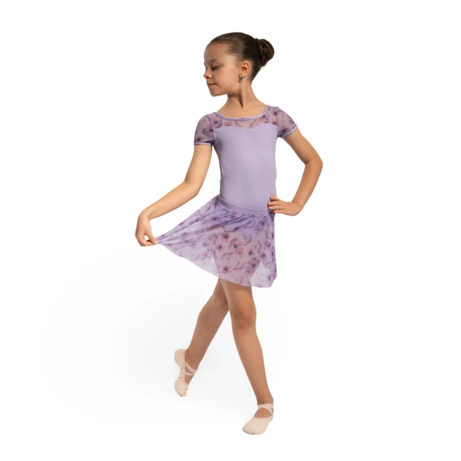 Bloch Grace Floral, dievčenská kvietkovaná sukňa Bloch Grace Floral, dievčenská kvietkovaná sukňa - Orgovánová lilac Bloch