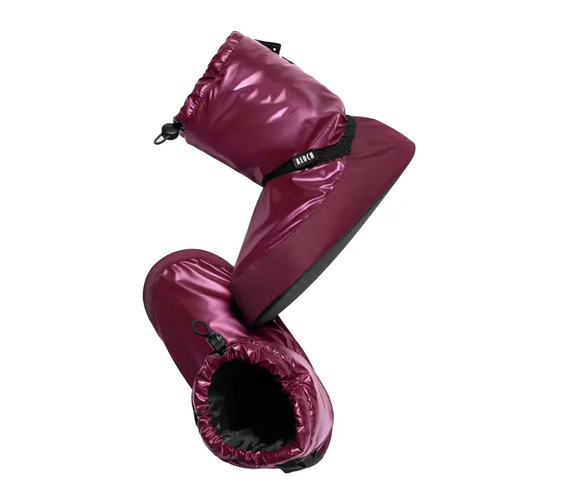Bloch metalic bootie, dámska obuv na zahriatie - Bordová - Burgundy metallic Bloch