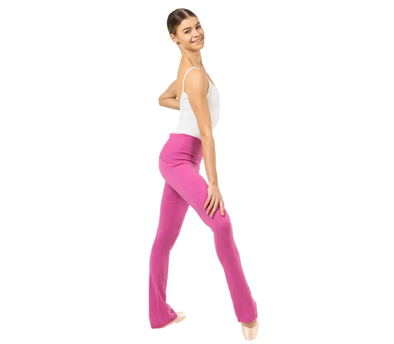 Bloch Flare Pant Rollover, dámske úpletové nohavice - Ružová - Deep pink Bloch Bloch Flare Pant Rollover, dámske úpletové nohavice - Ružová - Deep pink Bloch