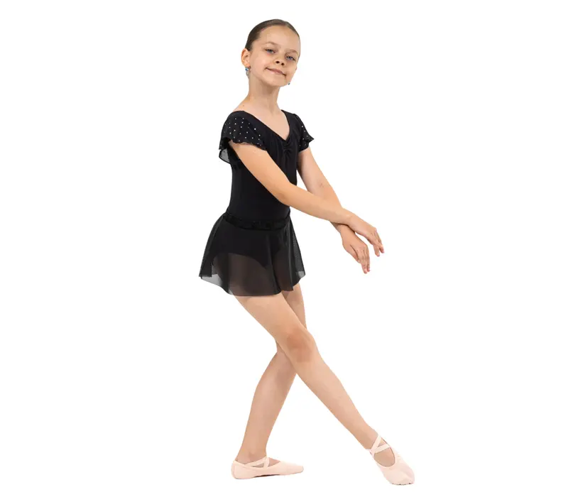 Bloch Mesh pull on skirt Sadie, dievčenská suknička  - Čierna