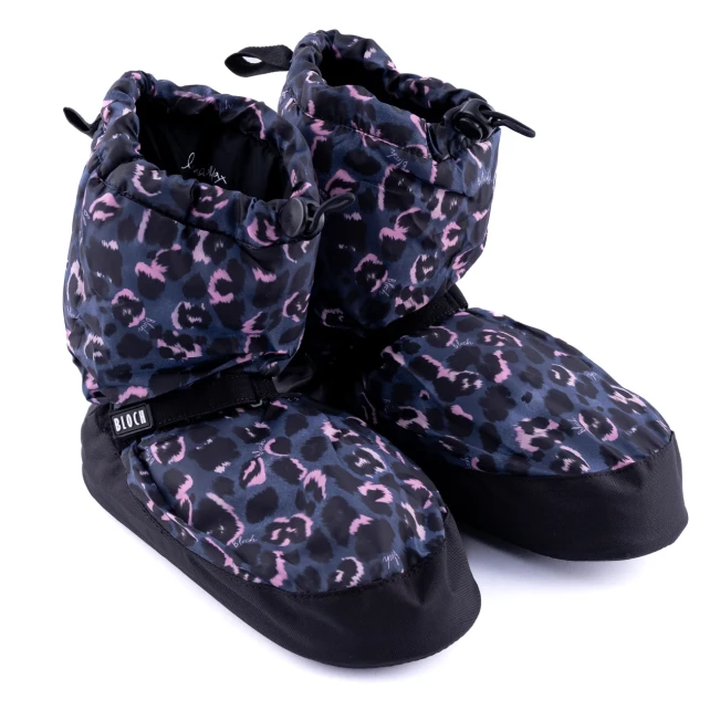 Bloch booties edícia so vzorom, dámska zahrievacia obuv - čierna zviera Bloch Bloch booties edícia so vzorom, dámska zahrievacia obuv - čierna zviera Bloch