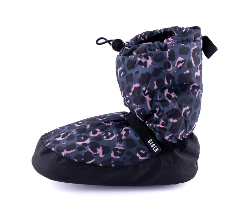 Bloch booties edícia so vzorom, zahrievacia obuv  - čierna zviera Bloch