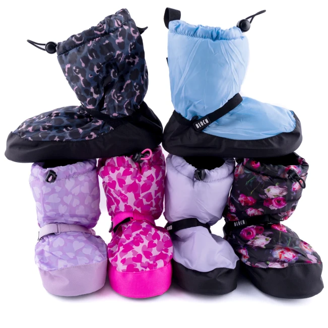 Bloch booties edícia so vzorom, dámska zahrievacia obuv - čierna zviera Bloch Bloch booties edícia so vzorom, dámska zahrievacia obuv - čierna zviera Bloch