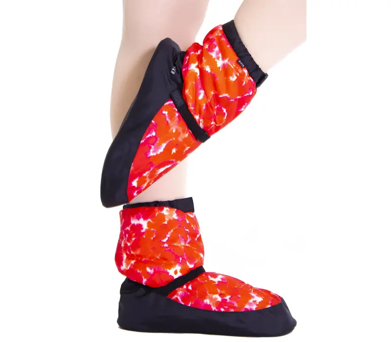 Bloch booties, limitovaná edícia pre deti - Tie dye red