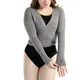Knit Wrap Sweater, dámsky sveter  