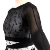 Capezio C'est La Vie Joyeux mesh cover up, dámsky top - Čierna