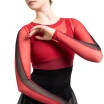 Capezio C'est La Vie Joyeux mesh cover up, dámsky top - Červená scarlet Capezio