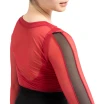 Capezio C'est La Vie Joyeux mesh cover up, dámsky top - Červená scarlet Capezio
