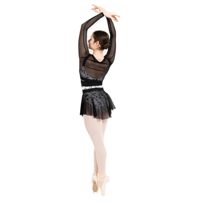 Capezio C'est La Vie Joyeux mesh cover up, dámsky top - Čierna