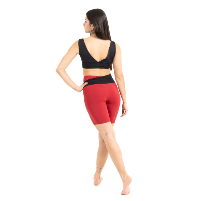 Capezio C'est La Vie Enchante Bike Short, dámske šortky s dĺžkou na stehná Capezio C'est La Vie Enchante Bike Short, dámske šortky s dĺžkou na stehná - Červená scarlet Capezio