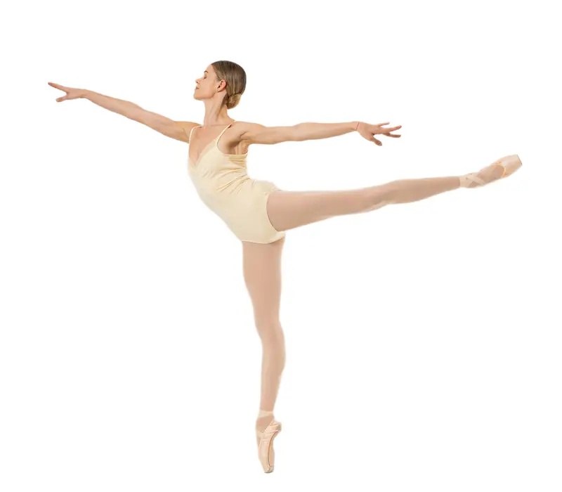 Capezio Anemoia Leotard, dámsky dres na tenké ramienka - Svetlo žltá - Butter Capezio