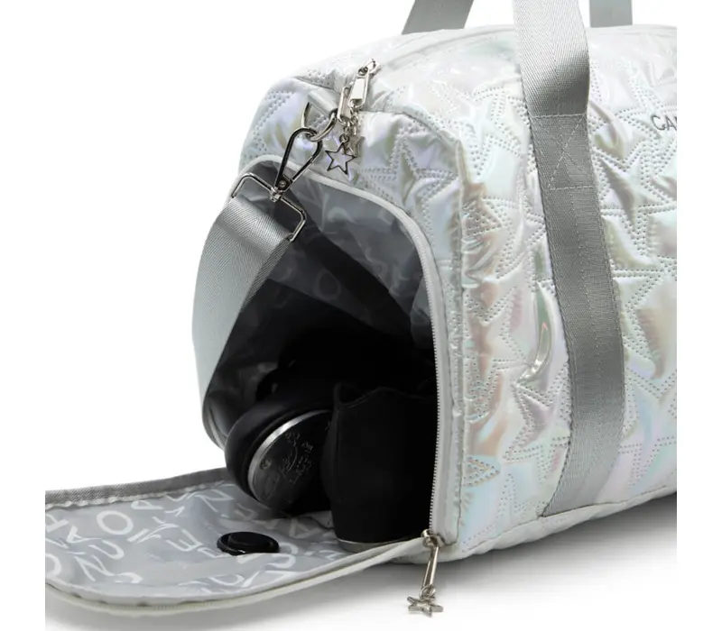 Capezio Metallic star travel duffle, taška  - Strieborná Metallic Silver Capezio