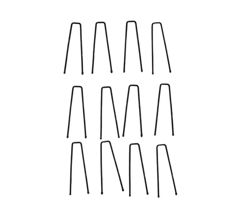 Bunheads, vlásenky s dĺžkou 5 cm - Čierna