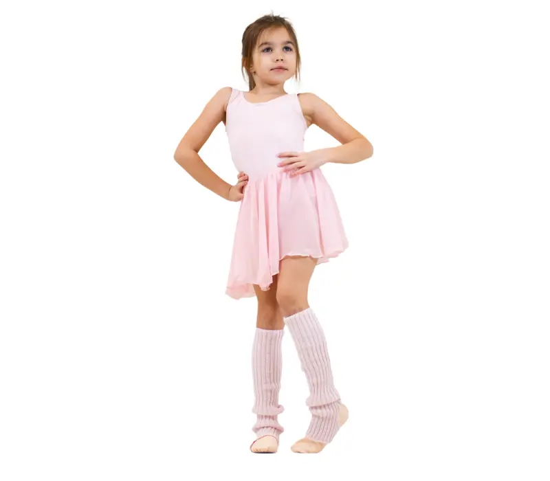 Capezio detský baletný dres s opaskom na hrubé ramienka - Ružová - light pink