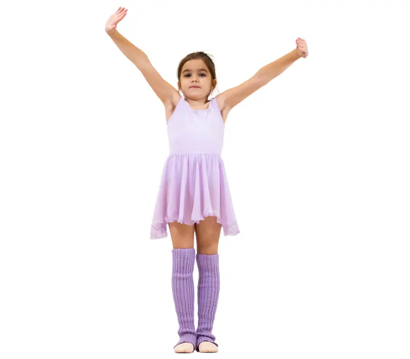 Capezio detský baletný dres s opaskom na hrubé ramienka - Fialová - lavender