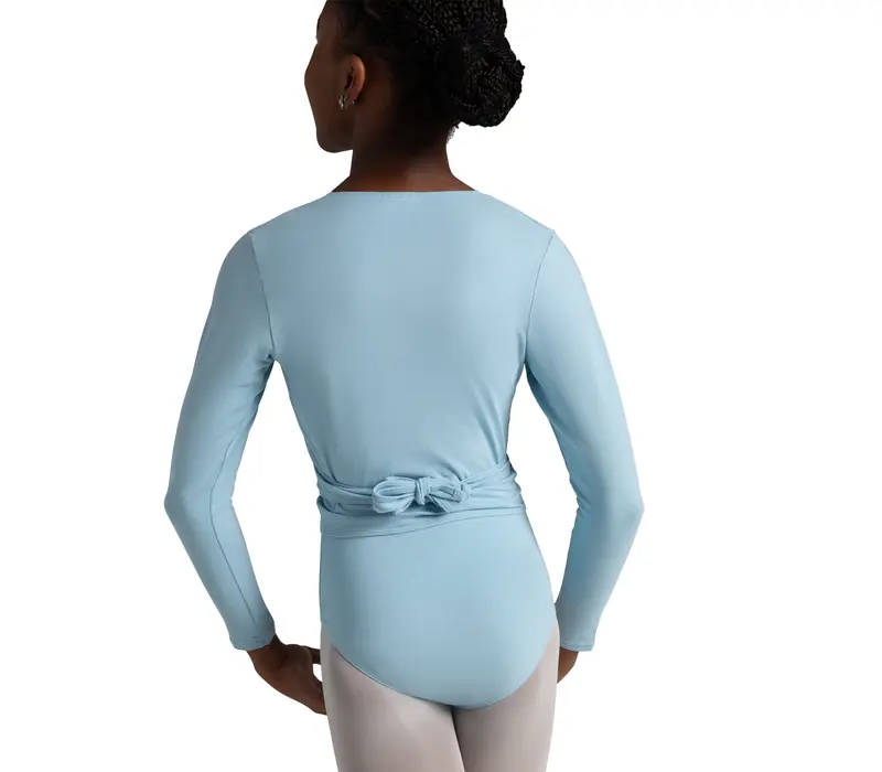 Capezio cross over top, top na zahriatie pre dievčatá - Modrá svetlo Capezio