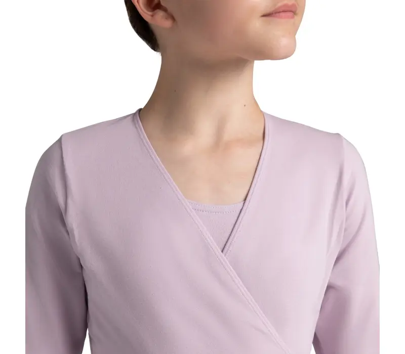 Capezio cross over top, top na zahriatie pre dievčatá - Fialová lavender Capezio