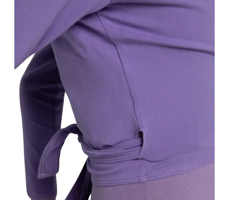 Capezio cross over top, top na zahriatie pre dievčatá - Fialová dark lavender Capezio