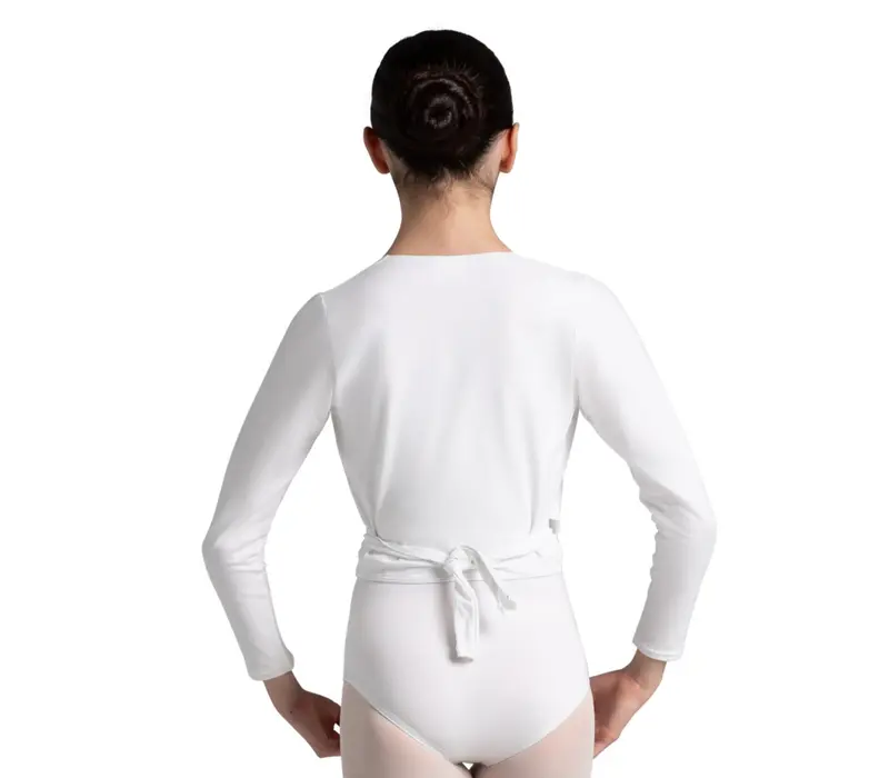 Capezio cross over top, top na zahriatie pre dievčatá - Červená granátová Capezio