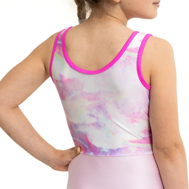 Capezio Candy Cloud Leotard, dievčenský gymnastický dres Capezio Candy Cloud Leotard, dievčenský gymnastický dres