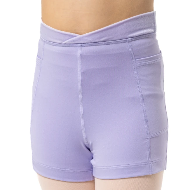Capezio Charlotte short, dievčenské šortky - Fialová - lavender
