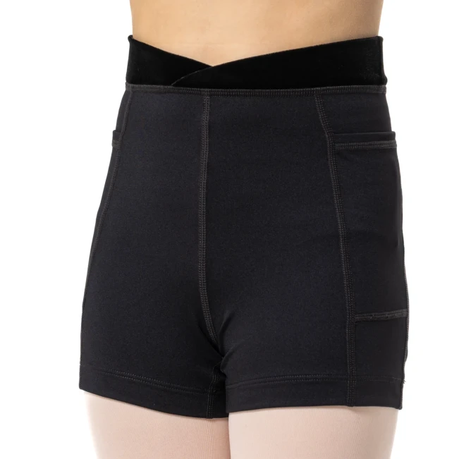 Capezio Charlotte short, dievčenské šortky - Čierna