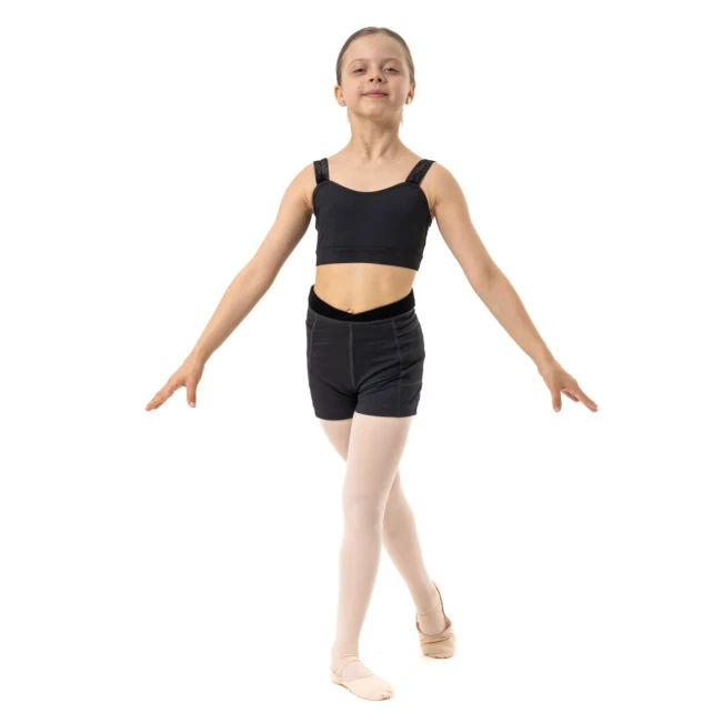Capezio Charlotte short, dievčenské šortky - Čierna