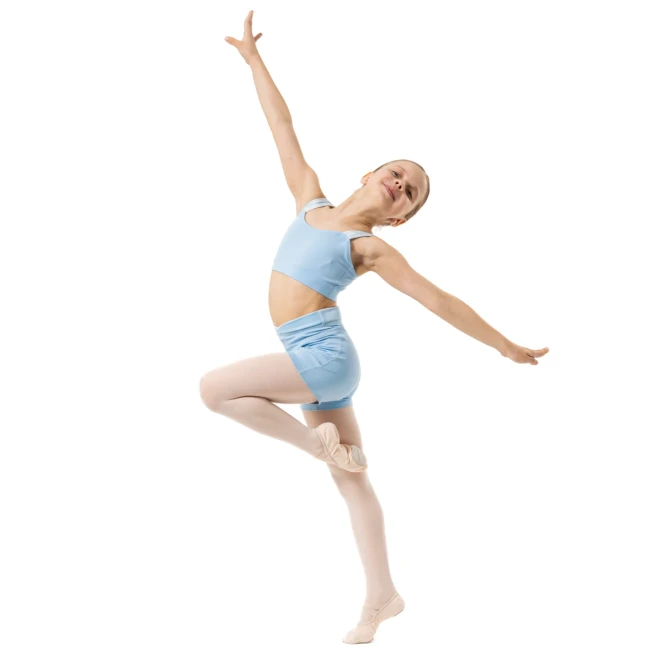Capezio Charlotte short, dievčenské šortky Capezio Charlotte short, dievčenské šortky - Modrá svetlo Capezio