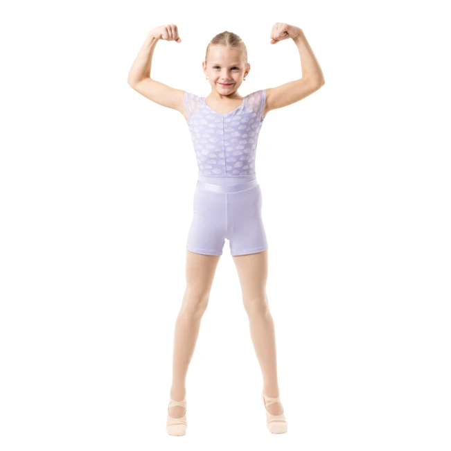 Capezio Cloud Nine Sunburst, dievčenské šortky Capezio Cloud Nine Sunburst, dievčenské šortky - Fialová lavender Capezio