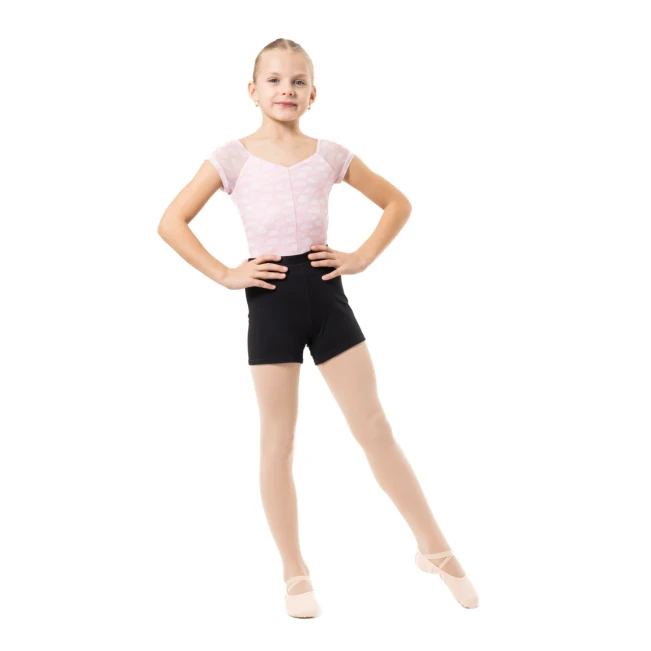 Capezio Cloud Nine Sunburst, dievčenské šortky Capezio Cloud Nine Sunburst, dievčenské šortky - Čierna