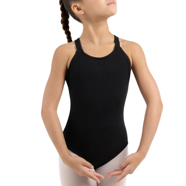 Capezio Double strap camisole leotard, detský baletný dres - Čierna Capezio Double strap camisole leotard, detský baletný dres - Čierna