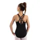 Capezio Double strap camisole leotard, detský baletný dres - Čierna
