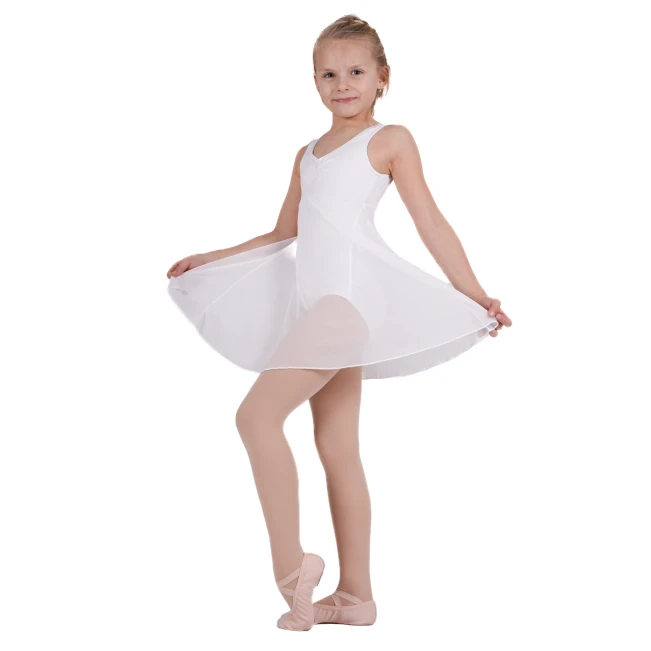 Capezio Empire dress, dievčenské baletné šaty - Biela Capezio Empire dress, dievčenské baletné šaty - Biela