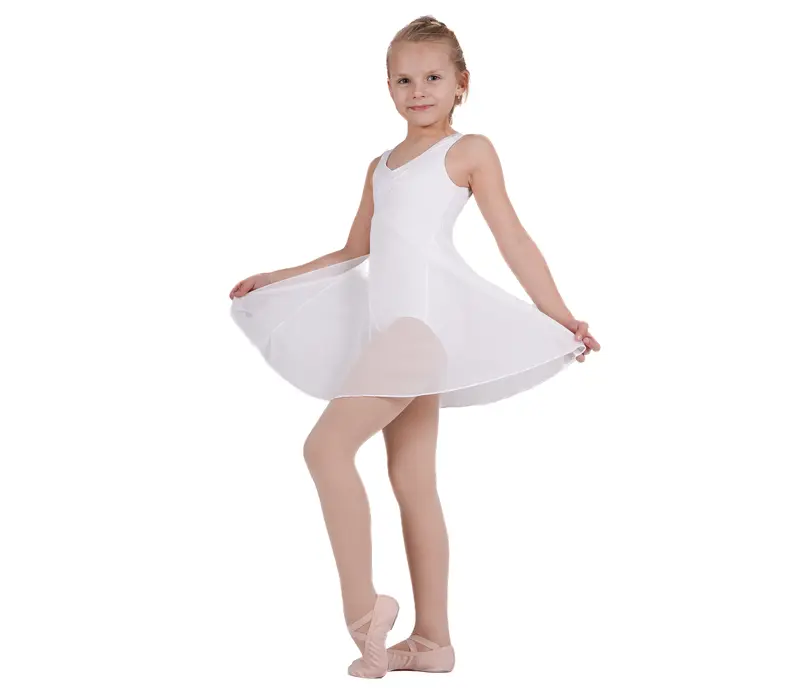 Capezio Empire dress, baletné šaty pre deti - Biela