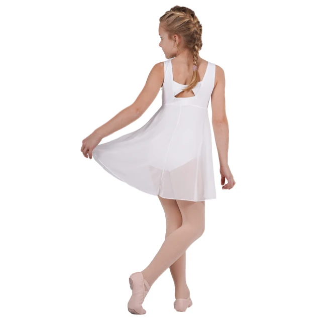 Capezio Empire dress, dievčenské baletné šaty Capezio Empire dress, dievčenské baletné šaty - Biela