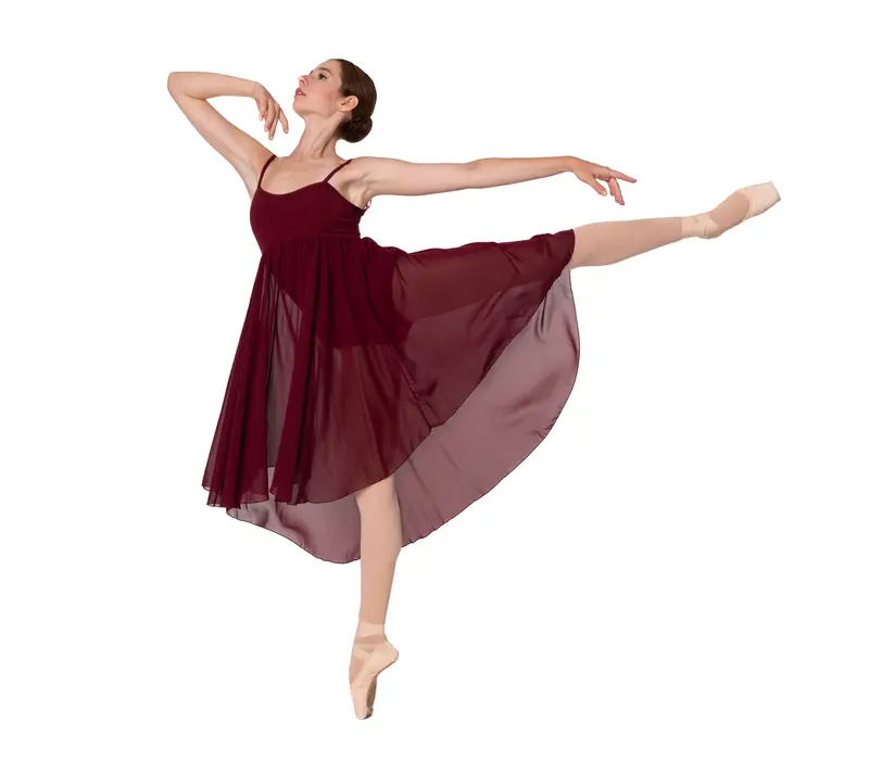 Capezio Empire baletné šaty pre ženy - Bordová - burgundy